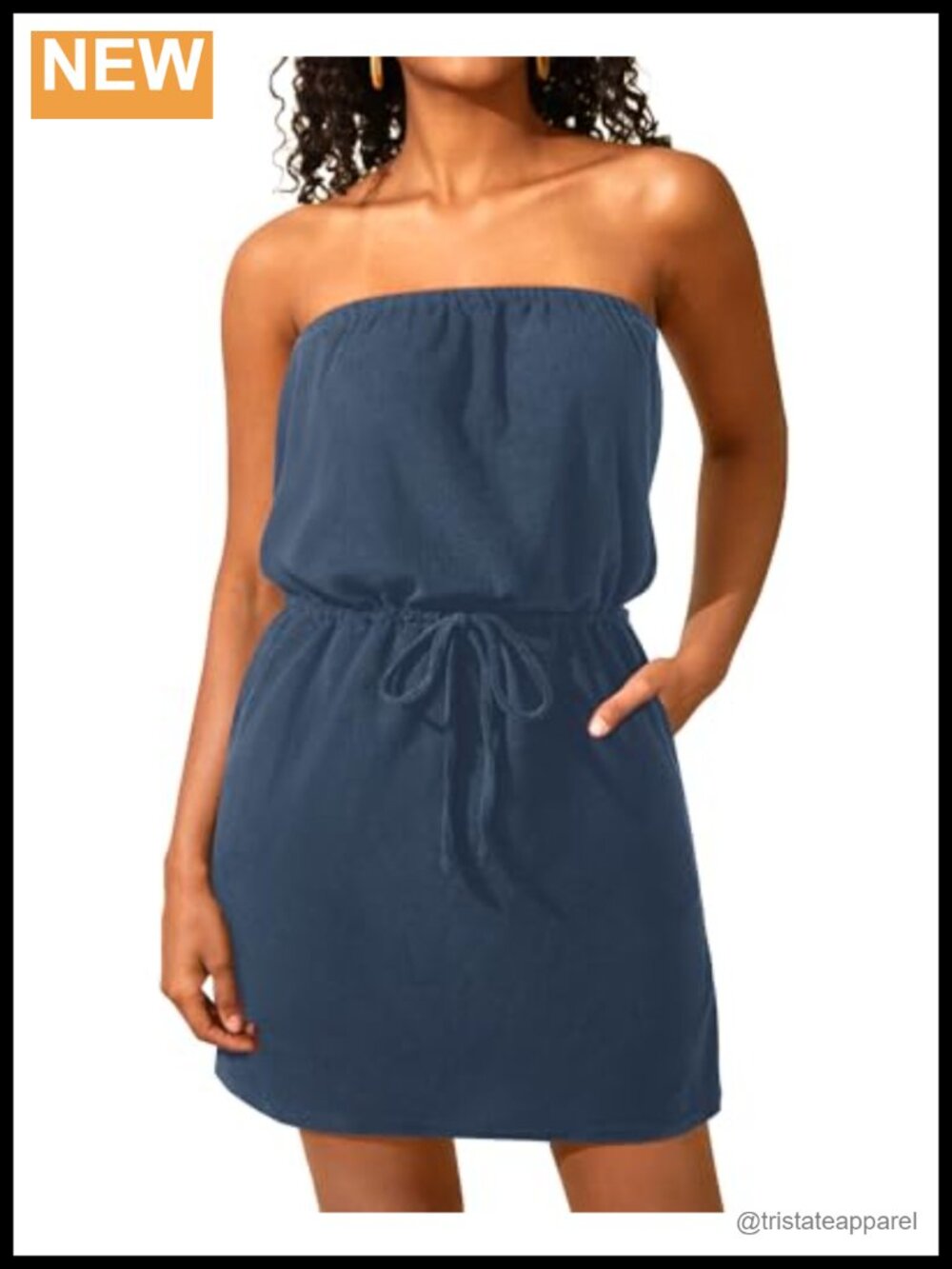 Terry Cloth Strapless Swimsuit Cover Up Sleeveless Beach Dress